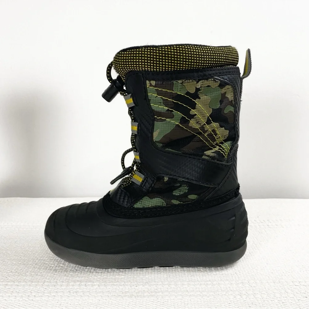 Kamik Kids Snow Boots Black and Camouflage Little Boy size 13